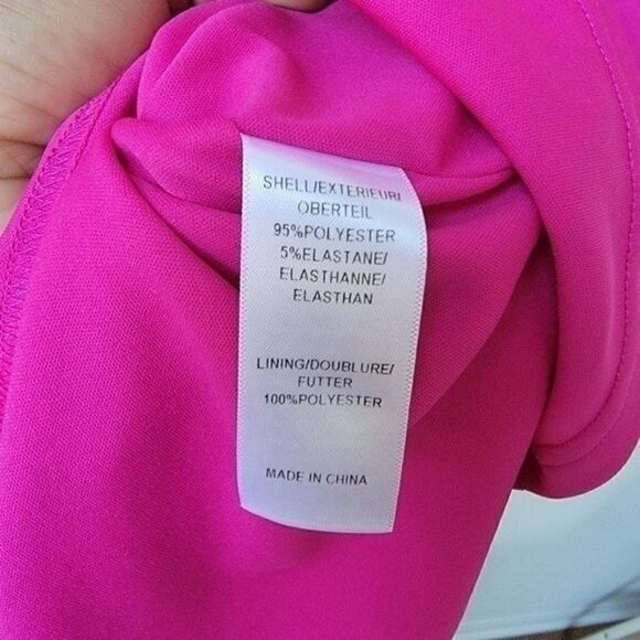 ADRIANNA PAPEL Side Ruched Detail Barbie Pink Color Shift Dress Size 2 - Picture 5 of 11